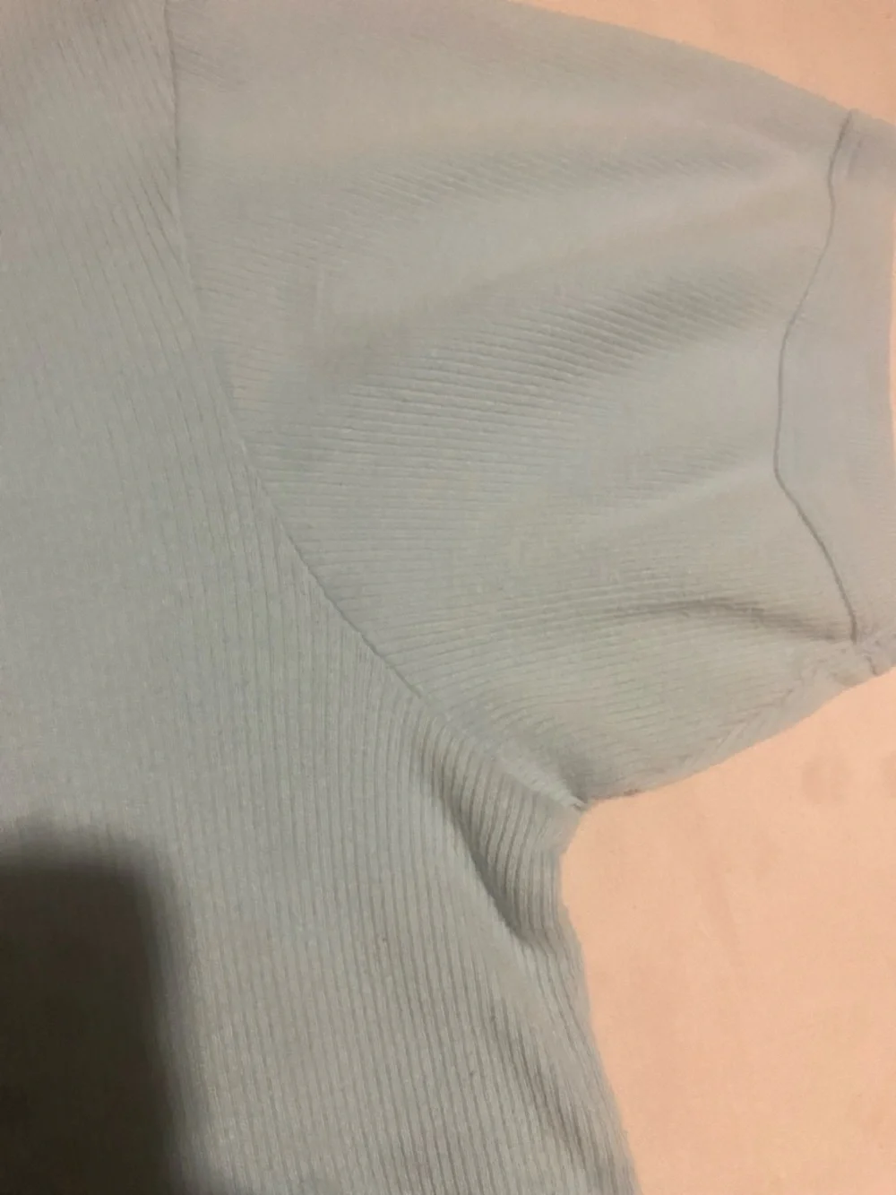 GAP Light Blue Ribbed Short Sleeve Shirt - Picture 4 of 4